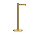 Montour Line Stanchion Belt Barrier Pol.Brass Post 13ft. Clea...Belt M630-PB-CLEANYB-130